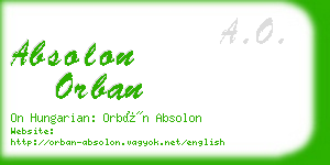 absolon orban business card